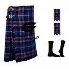 Men's Scottish 8 Yard Pride of Scotland Tartan KILTS with Free - Flashes - Socks