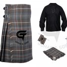 Men's Scottish 8 yard Mackenzie Weathered Outfit KILT Traditional Tartan Kilts with Accessories