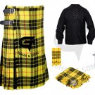 Men's Scottish 8 yard Macleod of Lewis Outfit KILT Traditional Tartan Kilts with Accessories