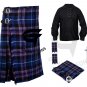 Men's Scottish 8 yard Pride of Scotland Outfit KILT Traditional Tartan Kilts with Accessories