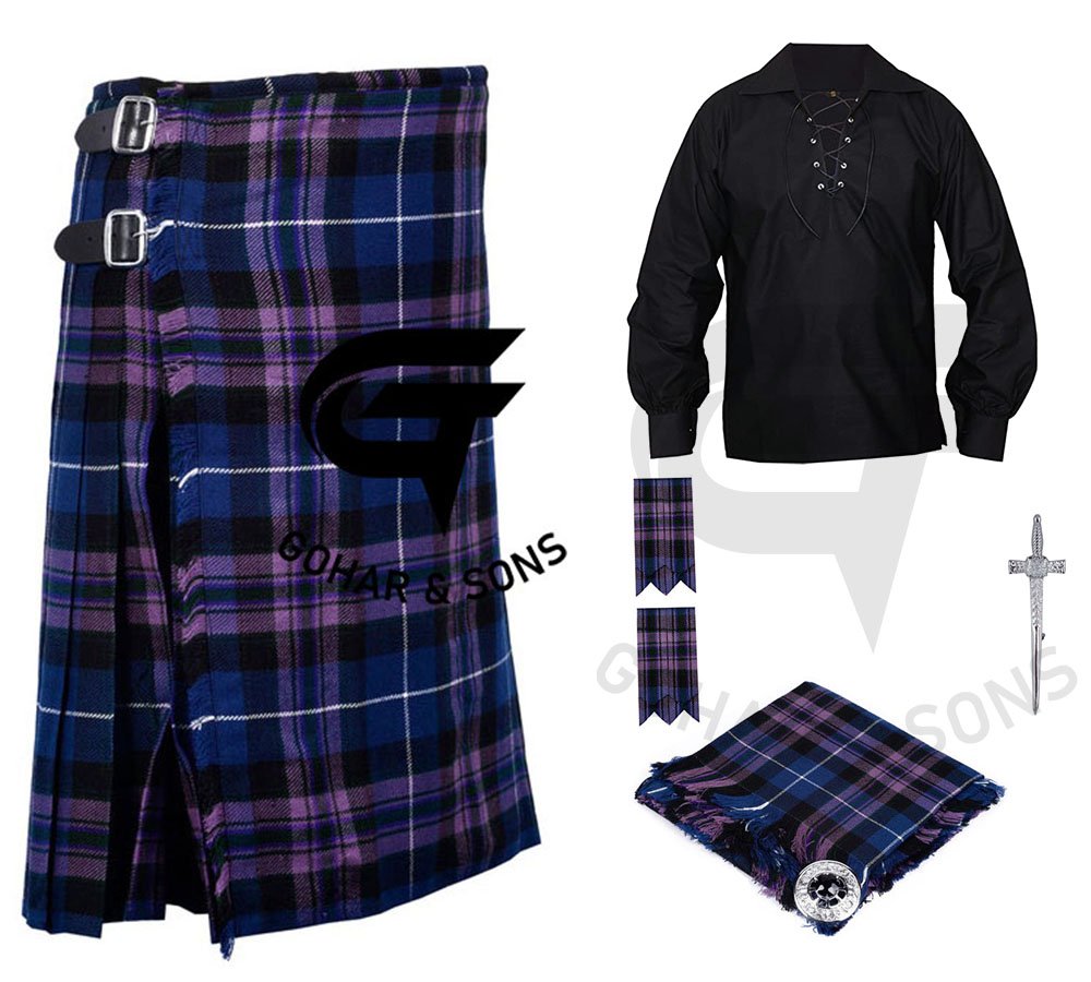 Men's Scottish 8 yard Pride of Scotland Outfit KILT Traditional Tartan