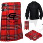 Men's Scottish 8 yard Royal Stewart Outfit KILT Traditional Tartan Kilts with Accessories