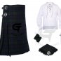 Men's Black Watch Scottish 8 yard Outfit KILT Traditional Tartan Kilts With Free Accessories
