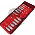 13 Pcs Dental Elevator Set Tooth Extracting Forceps Stainless Steel Curved Root