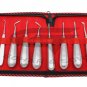13 Pcs Dental Elevator Set Tooth Extracting Forceps Stainless Steel Curved Root