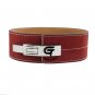 Red Lever Buckle Weight Lifting Belt Gym Training Leather Back Support BELT