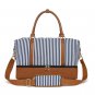 Women's Hand-carrying Travel Bag Striped Canvas