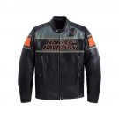 Classic Handmade Black Cowhide Leather Jacket for Men - Motorcycle Triple Vent