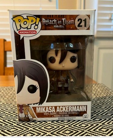 Attack On Titan Mikasa Ackerman #21 Funko Pop! Collection Toy + Protector Nice Gift