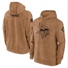 Men's Minnesota Vikings Salute to Service Club American Football Pullover Hoodie Brown Gift