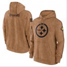 Men's Pittsburgh Steelers Salute to Service Club American Football Pullover Hoodie Brown Gift