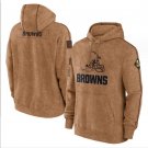Men's Cleveland Browns Salute to Service Club American Football Pullover Hoodie Brown Gift