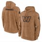 Men's Washington Commanders Salute to Service Club American Football Pullover Hoodie Brown Gift