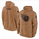 Men's Tennessee Titans Salute to Service Club American Football Pullover Hoodie Brown Gift