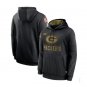 Men's Green Bay Packers Salute to Service Sideline Pullover Hoodie Black New Year Gift