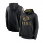 Men's Los Angeles Rams Salute to Service Sideline Pullover Hoodie Black New Year Gift