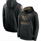 Men's Arizona Cardinals Salute to Service Sideline Pullover Hoodie Black New Year Gift