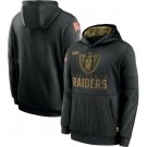 Men's Las Vegas Raiders Salute to Service Sideline Pullover Hoodie Black New Year Gift