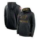 Men's Carolina Panthers Salute to Service Sideline Pullover Hoodie Black New Year Gift