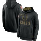 Men's Indianapolis Colts Salute to Service Sideline Pullover Hoodie Black New Year Gift