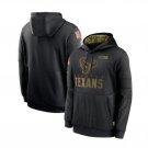 Men's Houston Texans Salute to Service Sideline Pullover Hoodie Black New Year Gift