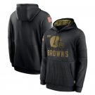 Men's Cleveland Browns Salute to Service Sideline Pullover Hoodie Black New Year Gift