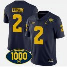Blake Corum #2 Michigan Wolverines College Football Jersey Navy Fans Gift