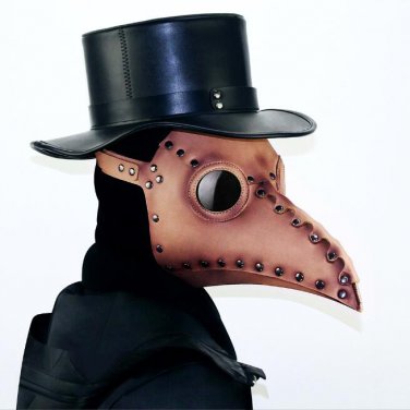 Bird Mask Long Nose Beak Cosplay Steampunk Halloween Costume Brown Gift HG65005