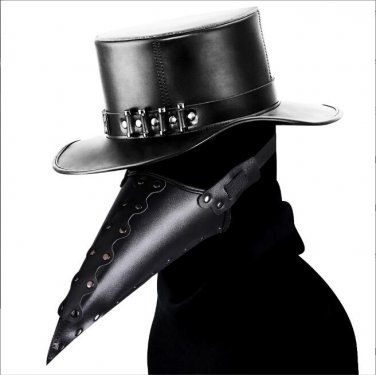 Plague Doctor Bird Mask Long Nose Beak Cosplay Steampunk Halloween Costume Black Gift  PBM007