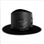 Black Riveted Hat Man PU Leather Theater Plague Doctor Cosplay Steampunk Costume Gift FHT009