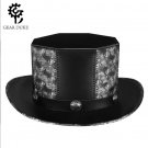 Splice Riveted Hat Neutral PU Leather Theater Plague Doctor Cosplay Steampunk Costume Gift HT080