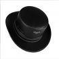 Black Riveted Hat Man PU Leather Theater Plague Doctor Cosplay Steampunk Costume Gift HT075