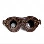 Steampunk Retro Goggles Face Mask Genuine Leather Brown Strap Halloween Gift FGS008
