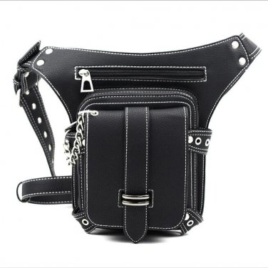 New PU Leather Gothic Steampunk Rock Punk Shoulder Crossbody Leg Waist Bags Gift HG051