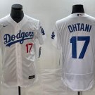 Men's Shohei Ohtani #17 Los Angeles Dodgers Home Elite Player Jersey White Christmas Gift