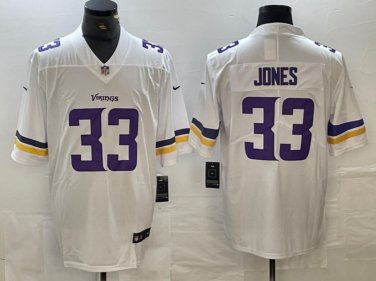 Aaron Jones #33 Minnesota Vikings Player Game Jersey - White Gift