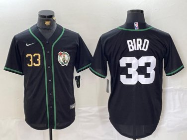 Larry Bird #33 Boston Celtics Stitched Jersey Black Christmas Gift