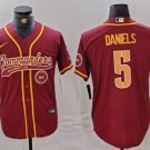 Jayden Daniels #5 Washington Commanders Stitched Jersey Burgundy Christmas Gift
