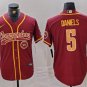 Jayden Daniels #5 Washington Commanders Stitched Jersey Burgundy Christmas Gift