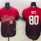 Jerry Rice #80 San Francisco 49ers Stitched Jersey Scarlet Christmas Gift