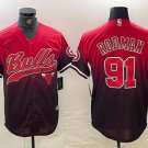 Dennis Rodman #91 Chicago Bulls Stitched Jersey Scarlet Christmas Gift