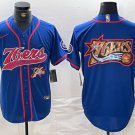 Men's Philadelphia 76ers Stitched Jersey Royal Christmas Gift