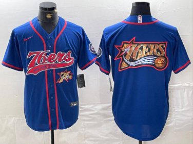 Men's Philadelphia 76ers Stitched Jersey Royal Christmas Gift
