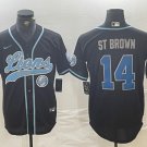 Amon-Ra St. Brown #14 Detroit Lions Stitched Jersey Black Christmas Gift