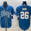 Jahmyr Gibbs #26 Detroit Lions Stitched Jersey Blue Christmas Gift