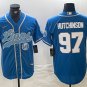 Aidan Hutchinson #97 Detroit Lions Stitched Jersey Blue Christmas Gift