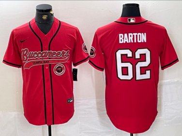 Graham Barton #62 Tampa Bay Buccaneers Stitched Jersey Red Christmas Gift