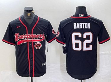 Graham Barton #62 Tampa Bay Buccaneers Stitched Jersey Black Christmas Gift