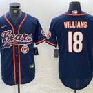 Caleb Williams #18 Chicago Bears Stitched Jersey Navy Christmas Gift