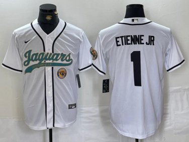 Travis Etienne #1 Jacksonville Jaguars Stitched Jersey White Christmas Gift